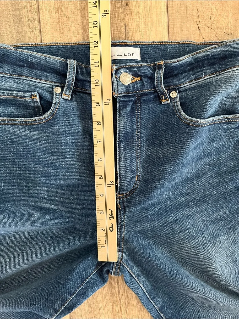 LOFT Bundle of 2 High Rise Kick Crop Denim Jeans Sz 28 - Picture 12 of 14